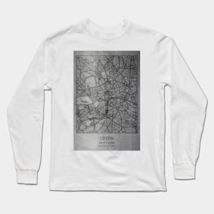 London, United Kingdom, city map Long Sleeve T-Shirt